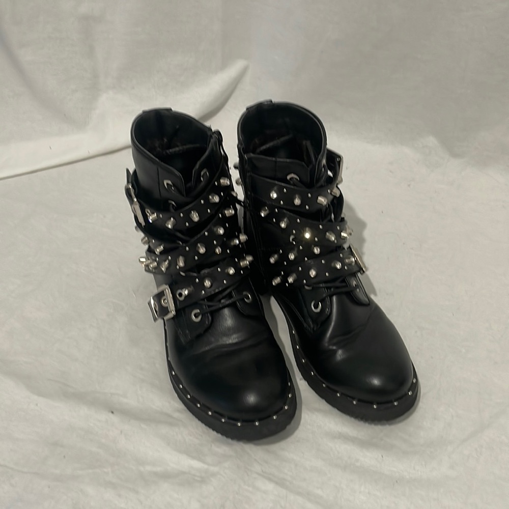 Black chunky boots
